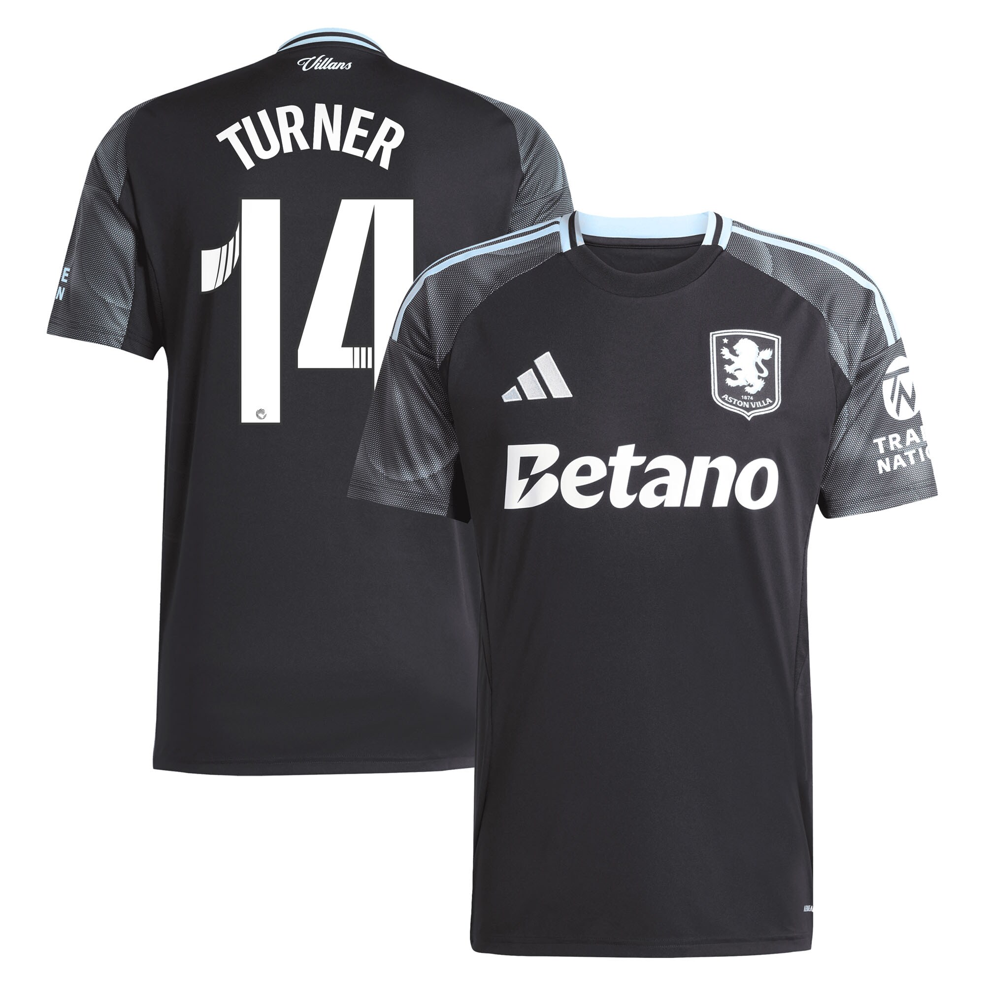 aston villa adidas wsl away shirt 2025-26 with turner 14 printing Collection | Authentic Aston Villa Shirts