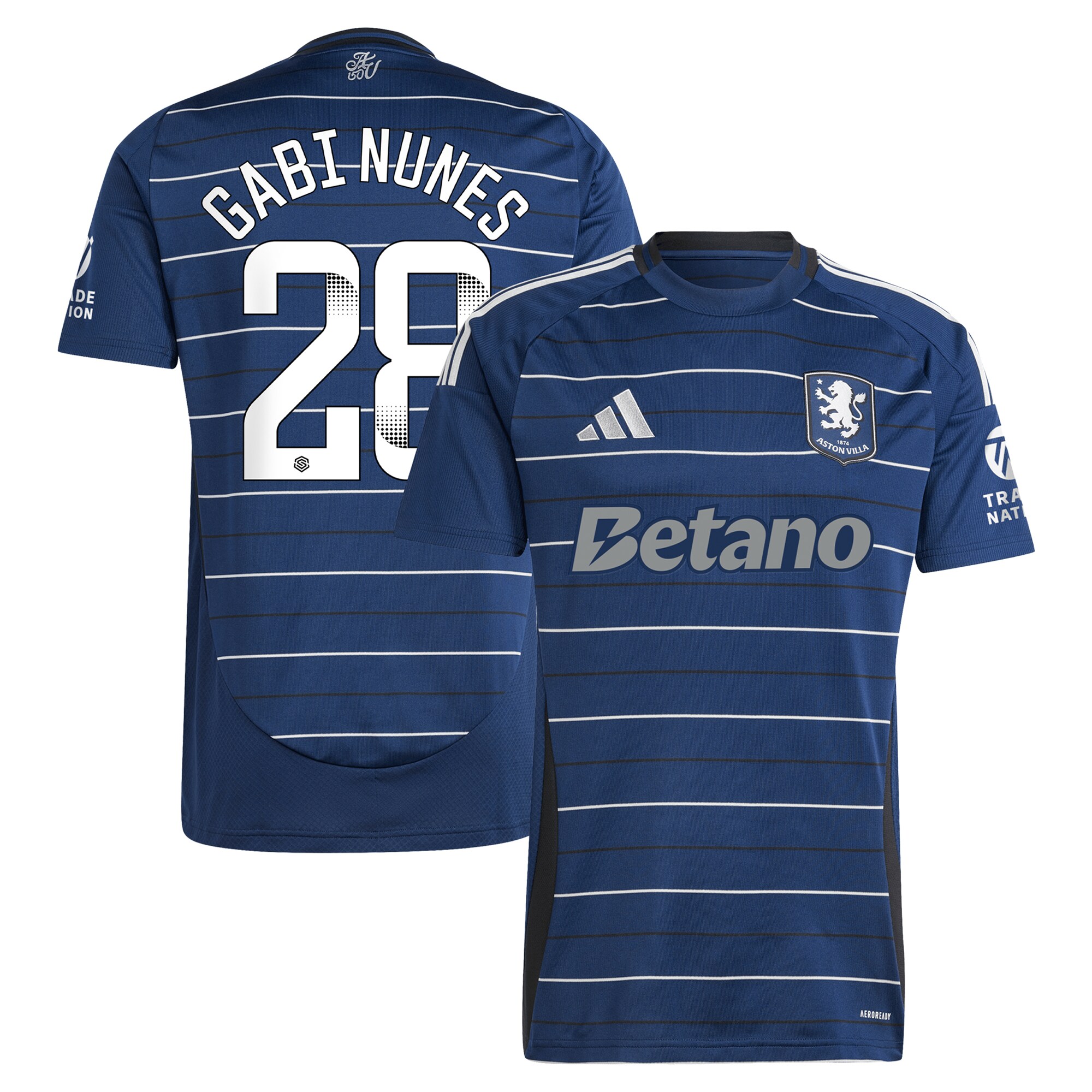 aston villa adidas wsl third shirt 2024-25 with gabi nunes 28 printing Collection | Authentic Aston Villa Shirts