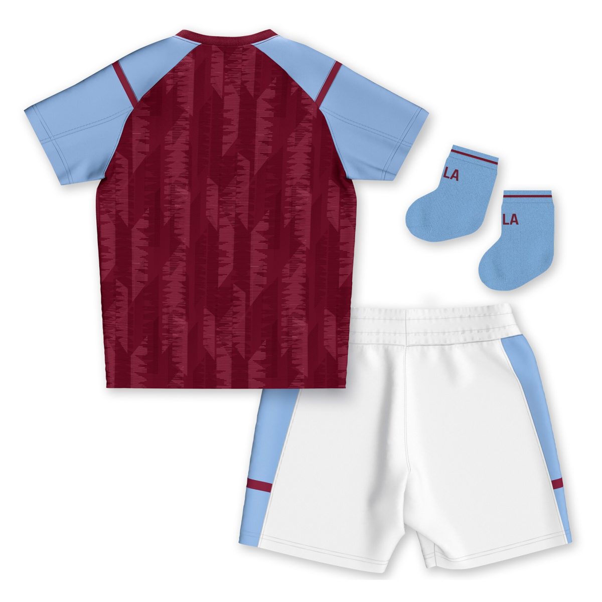 aston villa castore home baby kit 2023-24 with custom printing Collection | Authentic Aston Villa Shirts