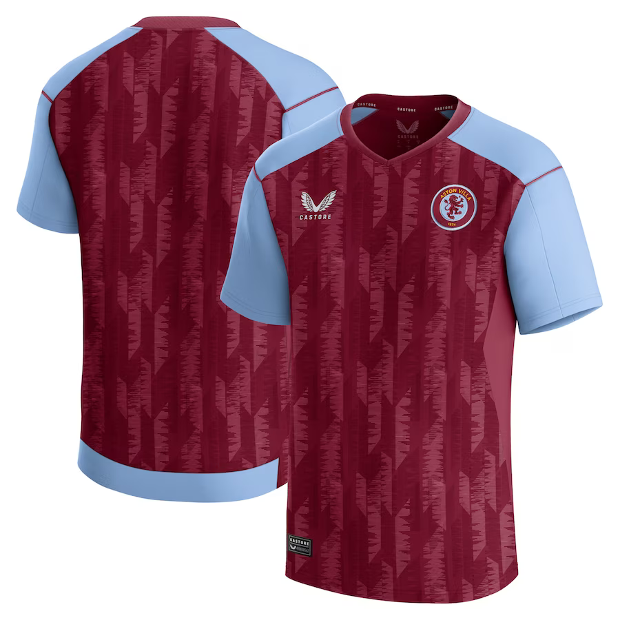 aston villa castore home shirt 2023-24 – kids with custom printing Collection | Authentic Aston Villa Shirts