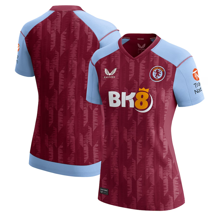 aston villa castore home shirt 2023-24 – womens with custom printing Collection | Authentic Aston Villa Shirts