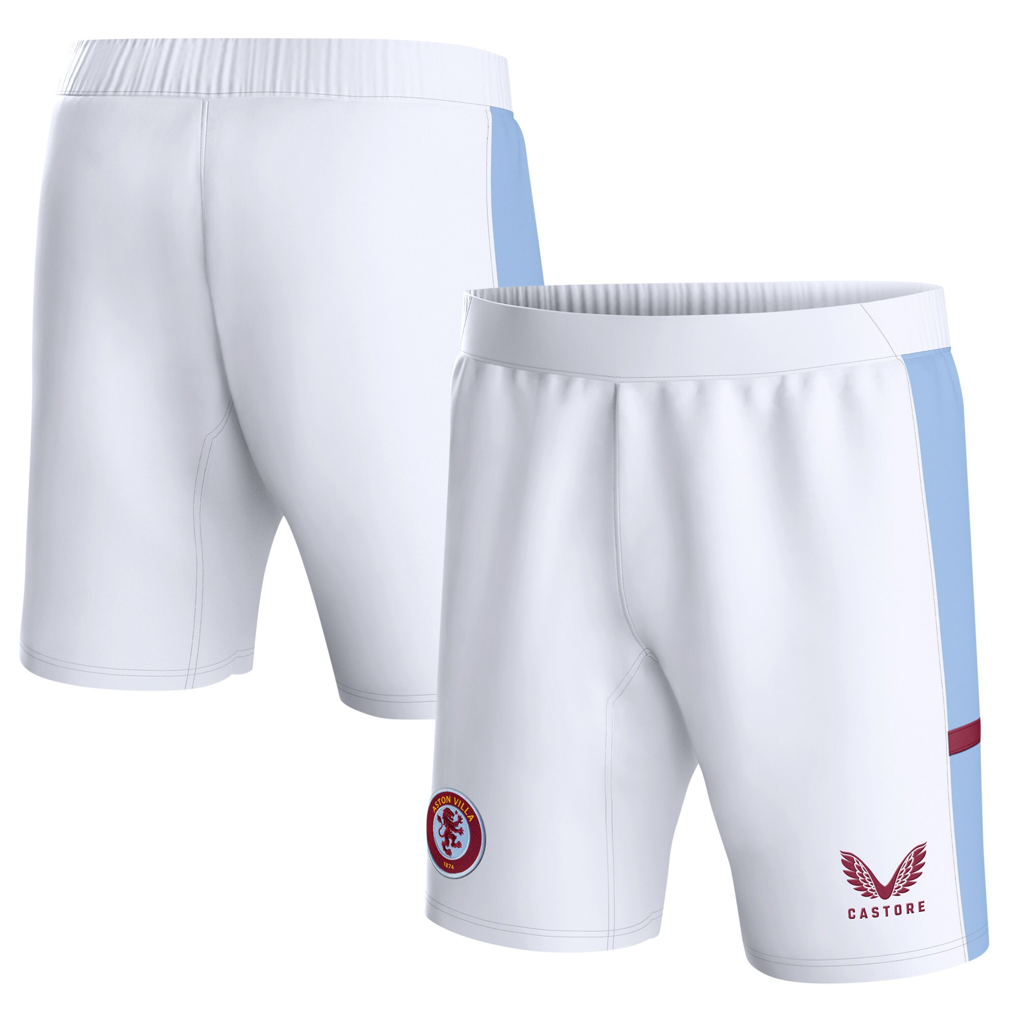 aston villa castore home shorts 2023-24 – kids with custom printing Collection | Authentic Aston Villa Shirts