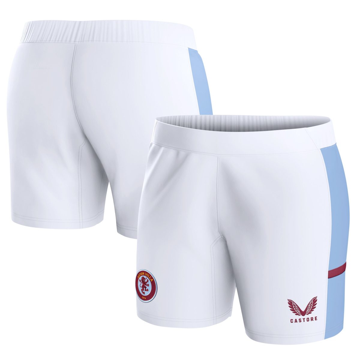 aston villa castore home shorts 2023-24 – womens with custom printing Collection | Authentic Aston Villa Shirts