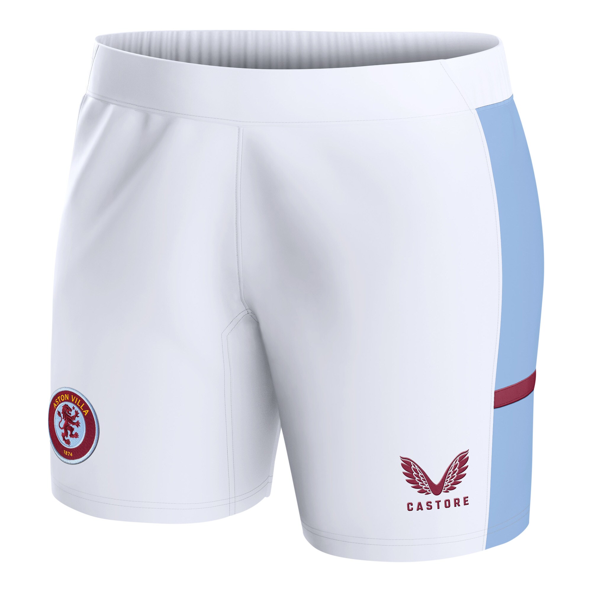 aston villa castore home shorts 2023-24 – womens with custom printing Collection | Authentic Aston Villa Shirts