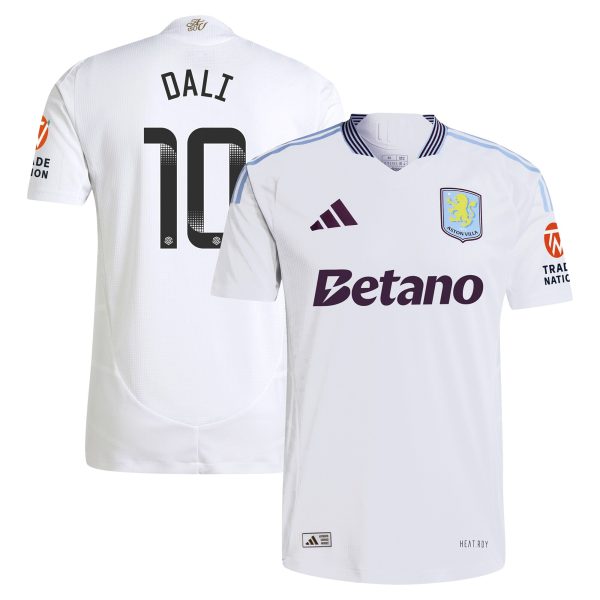 aston villa wsl adidas away authentic shirt 2024-25 with dali 10 printing Collection | Authentic Aston Villa Shirts