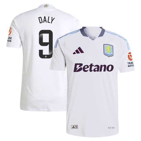 aston villa wsl adidas away authentic shirt 2024-25 with daly 9 printing Collection | Authentic Aston Villa Shirts