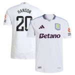 aston villa wsl adidas away authentic shirt 2024-25 with hanson 20 printing Collection | Authentic Aston Villa Shirts