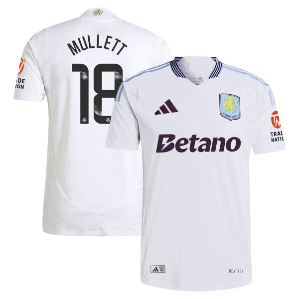 aston villa wsl adidas away authentic shirt 2024-25 with mullett 18 printing Collection | Authentic Aston Villa Shirts