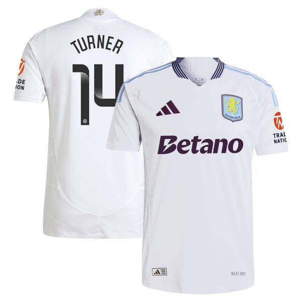 aston villa wsl adidas away authentic shirt 2024-25 with turner 14 printing Collection | Authentic Aston Villa Shirts
