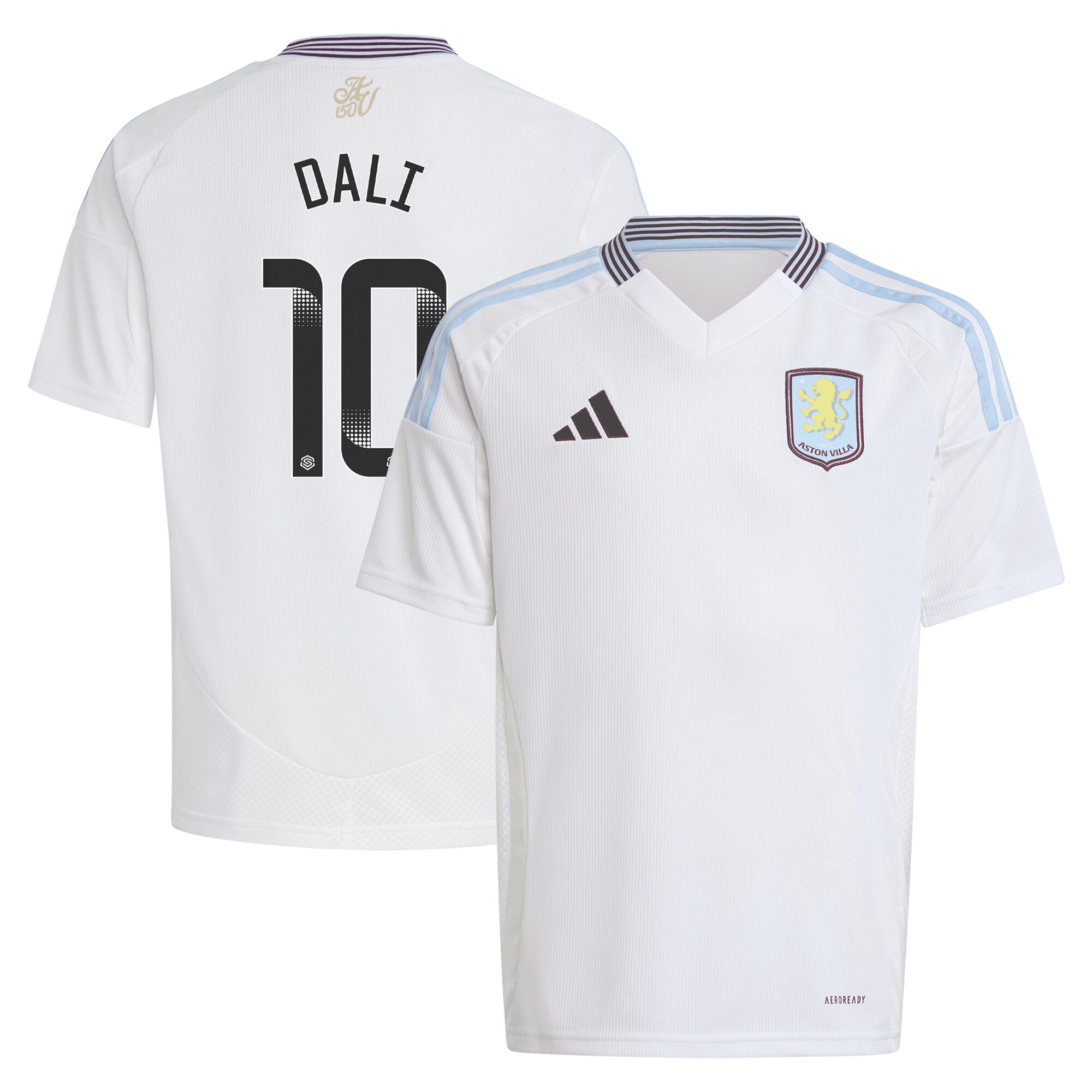 aston villa wsl adidas away shirt 2024-25 – kids with dali 10 printing Collection | Authentic Aston Villa Shirts