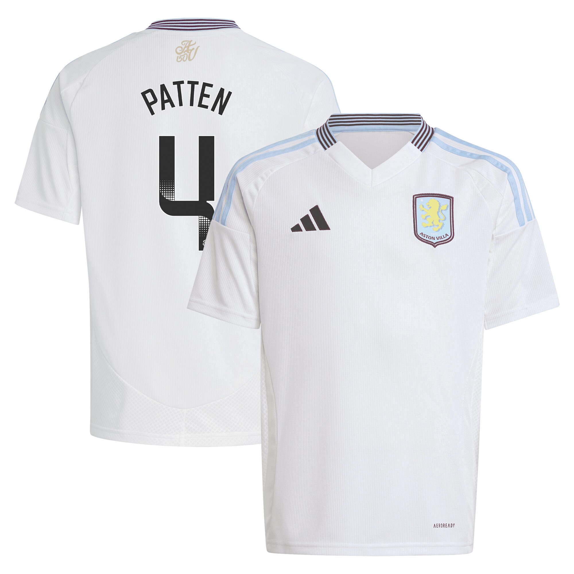 aston villa wsl adidas away shirt 2024-25 – kids with patten 4 printing Collection | Authentic Aston Villa Shirts