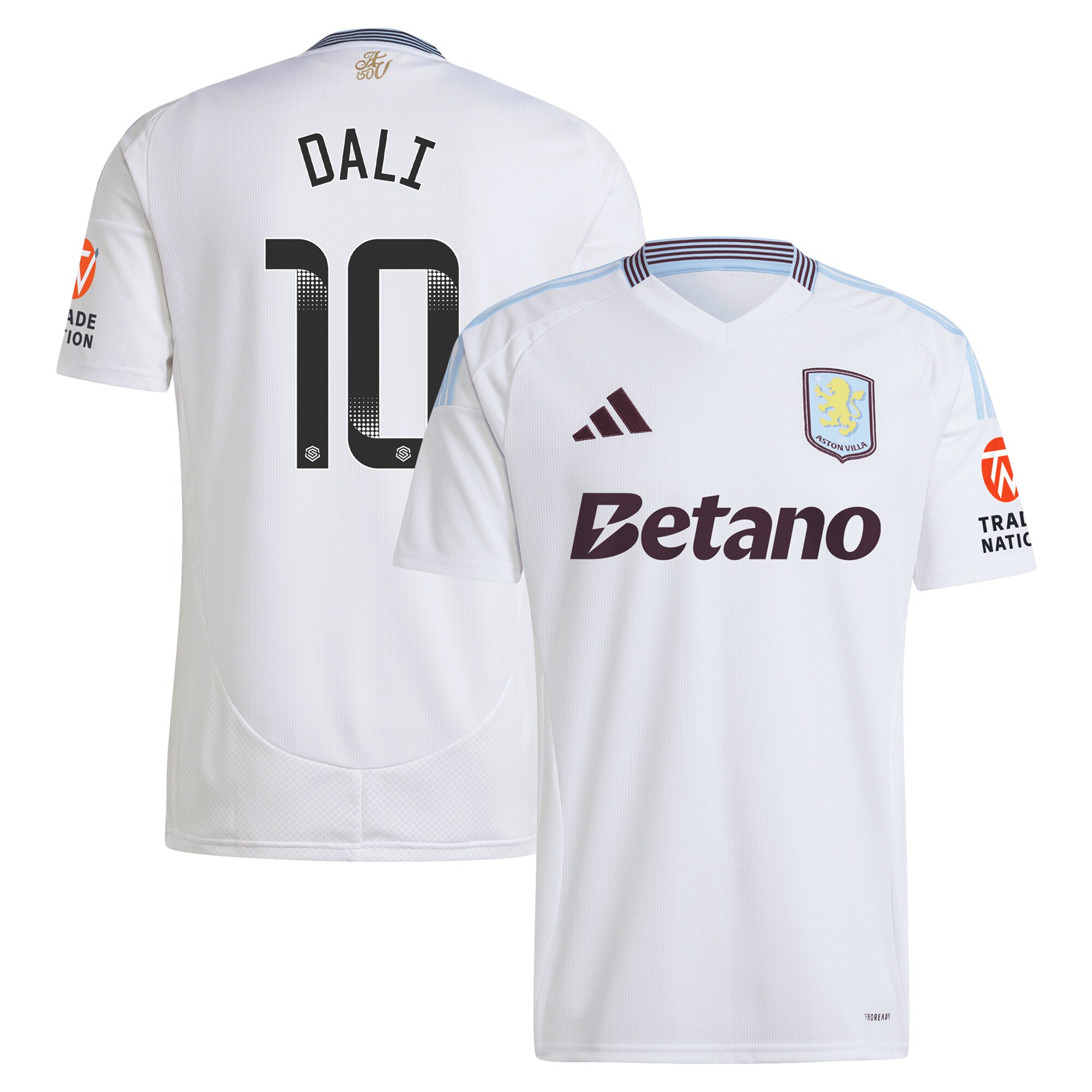 aston villa wsl adidas away shirt 2024-25 with dali 10 printing Collection | Authentic Aston Villa Shirts