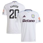aston villa wsl adidas away shirt 2024-25 with hanson 20 printing Collection | Authentic Aston Villa Shirts