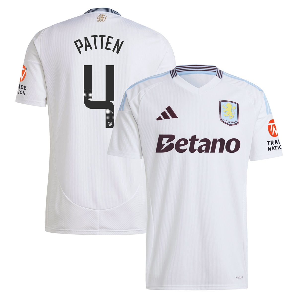 aston villa wsl adidas away shirt 2024-25 with patten 4 printing Collection | Authentic Aston Villa Shirts