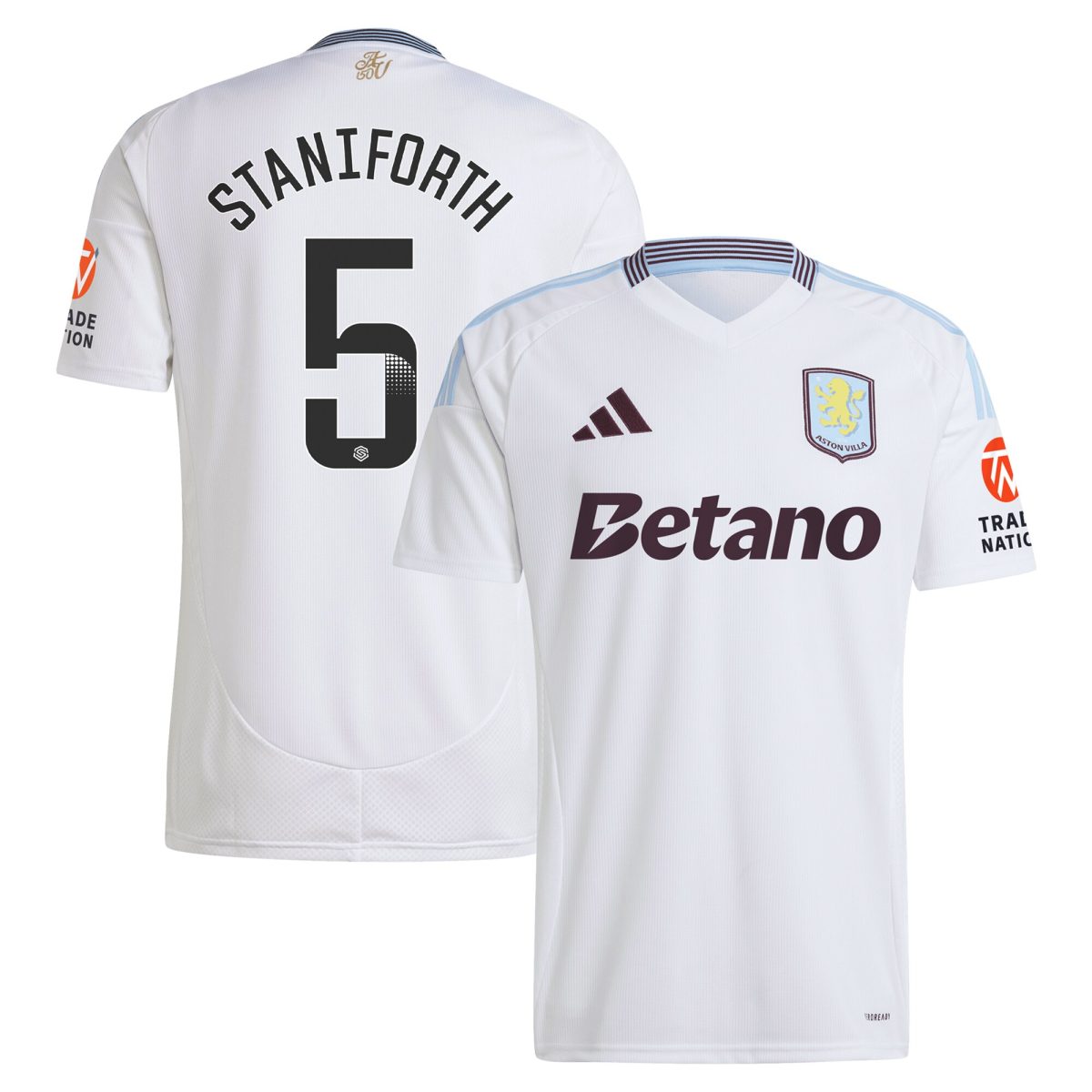aston villa wsl adidas away shirt 2024-25 with staniforth 5 printing Collection | Authentic Aston Villa Shirts
