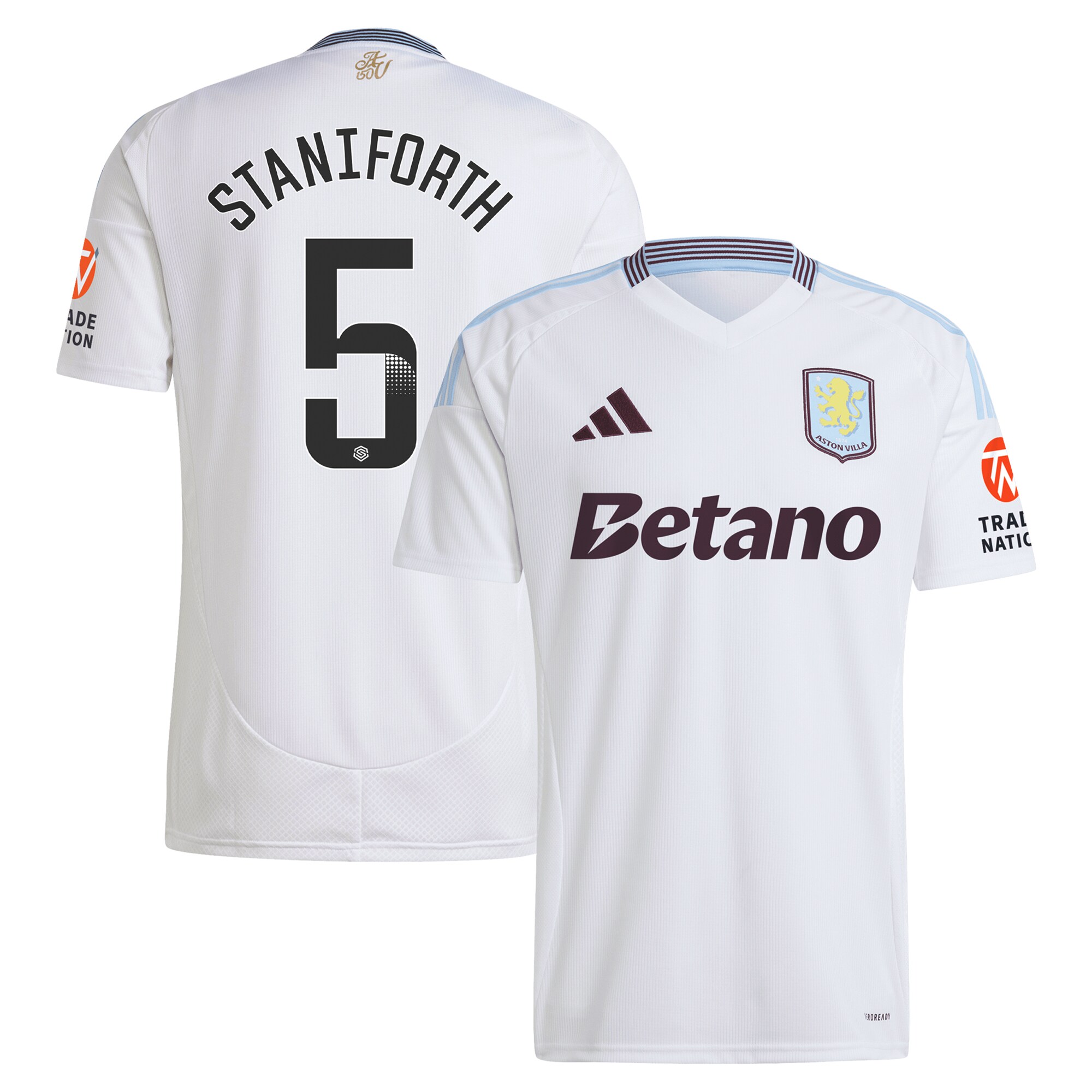 aston villa wsl adidas away shirt 2024-25 with staniforth 5 printing Collection | Authentic Aston Villa Shirts