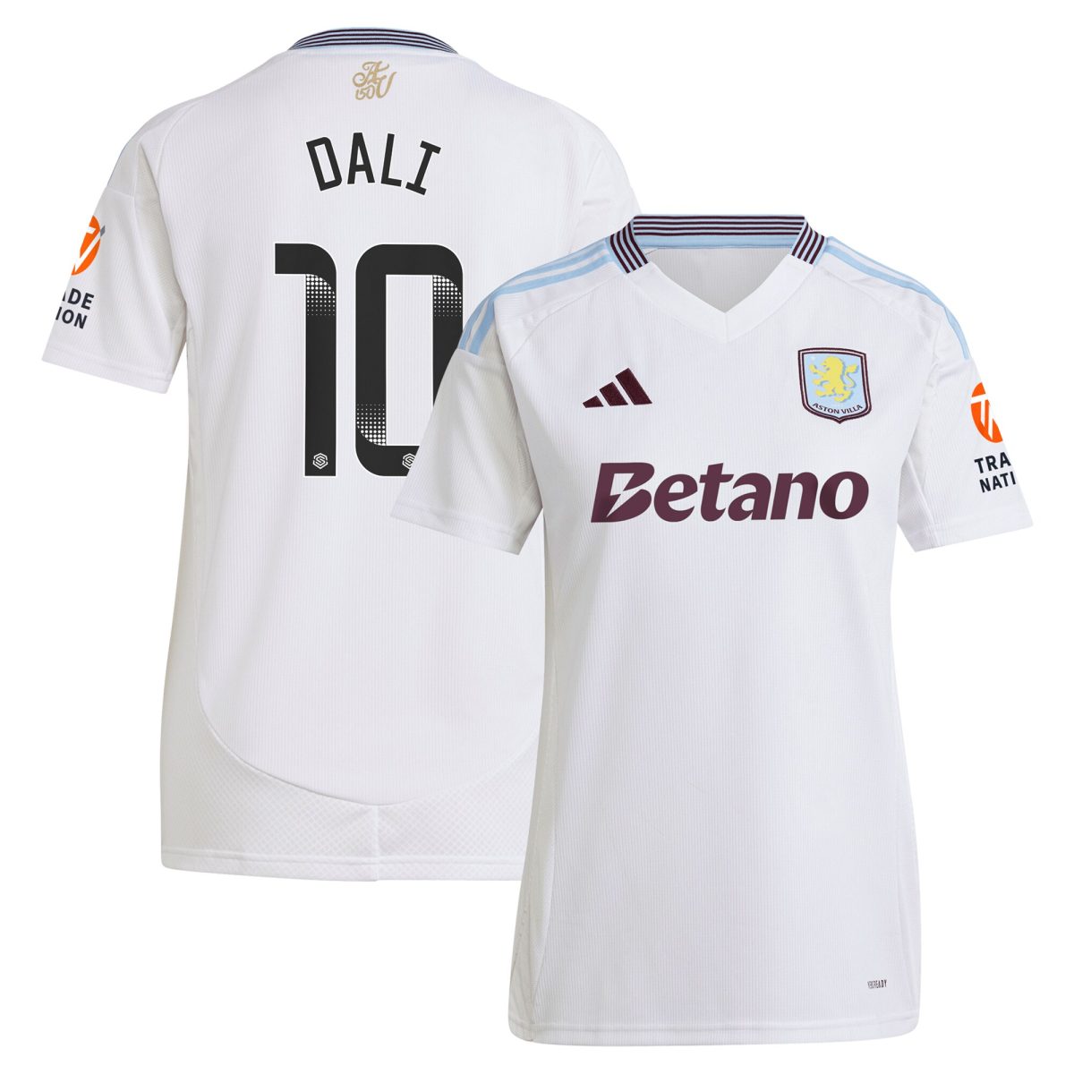 aston villa wsl adidas away shirt 2024-25 – womens with dali 10 printing Collection | Authentic Aston Villa Shirts