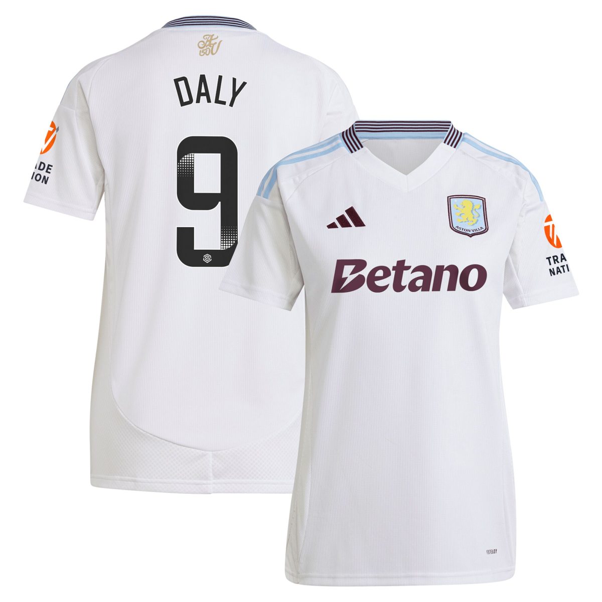 aston villa wsl adidas away shirt 2024-25 – womens with daly 9 printing Collection | Authentic Aston Villa Shirts