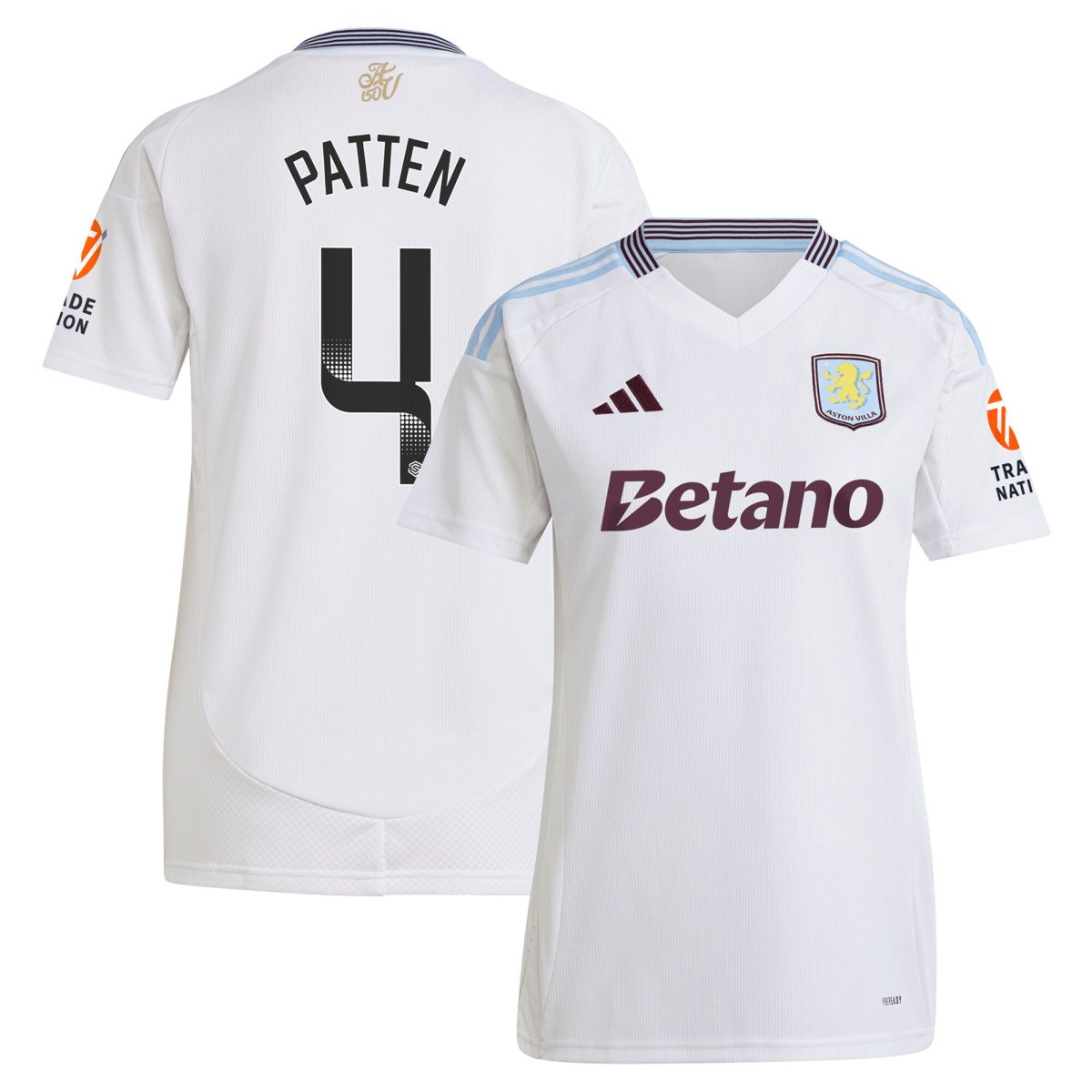aston villa wsl adidas away shirt 2024-25 – womens with patten 4 printing Collection | Authentic Aston Villa Shirts