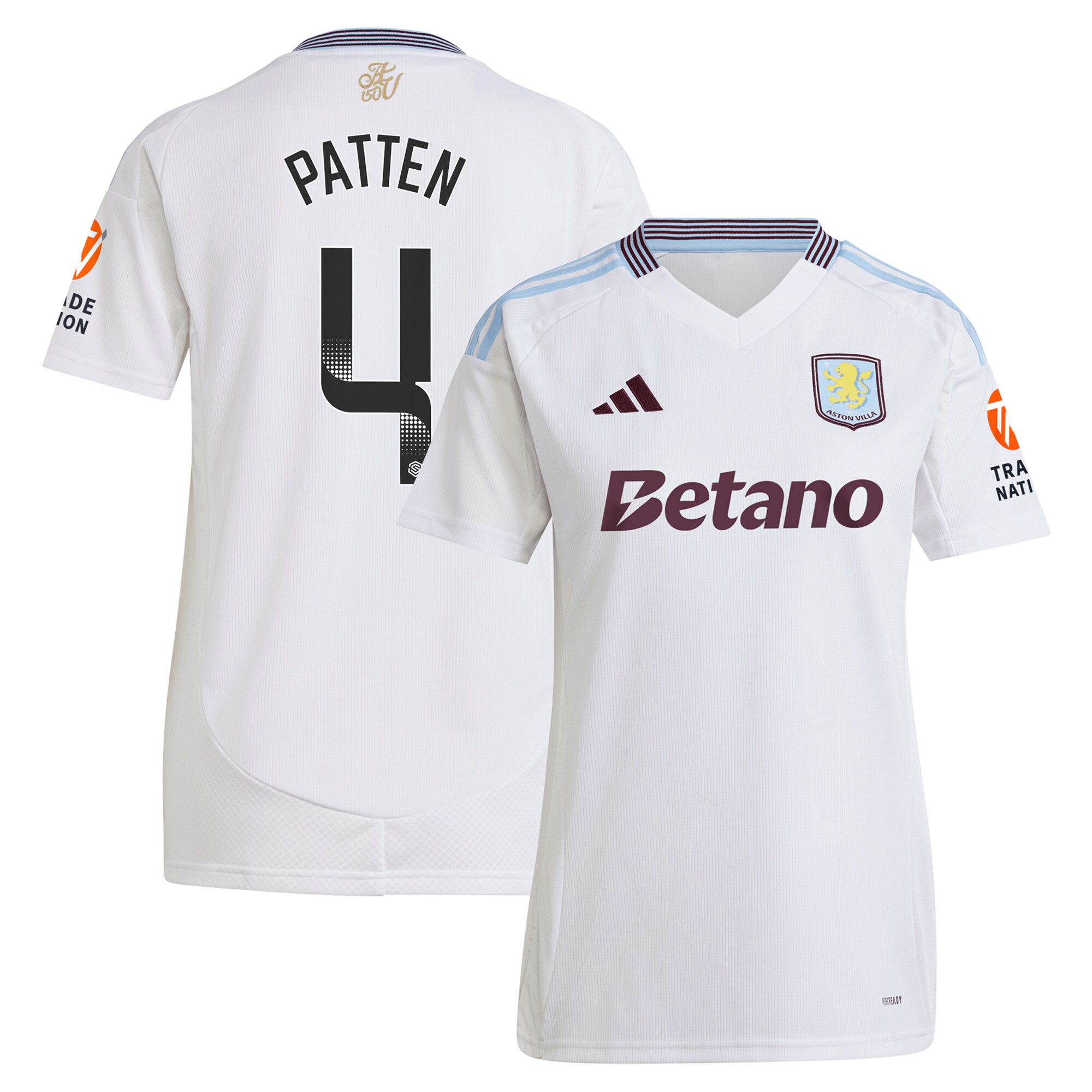 aston villa wsl adidas away shirt 2024-25 – womens with patten 4 printing Collection | Authentic Aston Villa Shirts