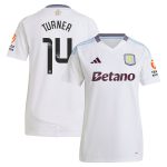 aston villa wsl adidas away shirt 2024-25 – womens with turner 14 printing Collection | Authentic Aston Villa Shirts