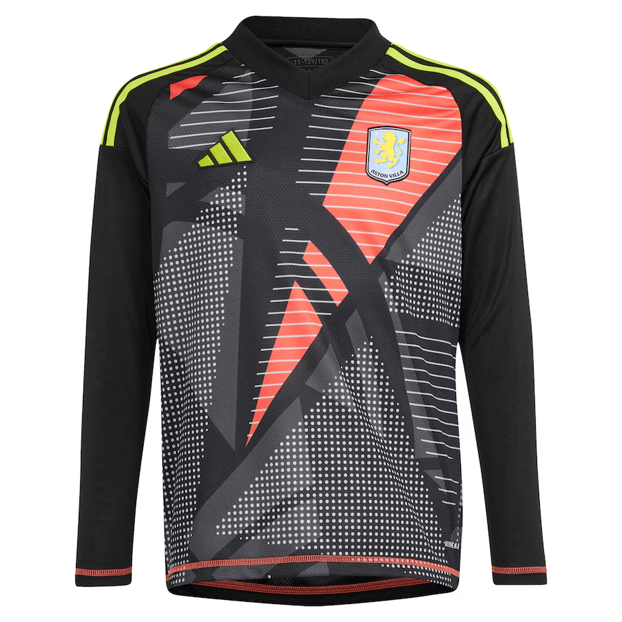 aston villa wsl adidas goalkeeper shirt 2024-25 – long sleeve – kids with d8217angelo 1 printing Collection | Authentic Aston Villa Shirts