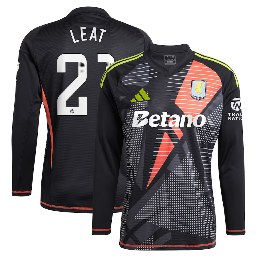 aston villa wsl adidas goalkeeper shirt 2024-25 – long sleeve with leat 21 printing – 202030947 Collection | Authentic Aston Villa Shirts