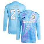 aston villa wsl adidas goalkeeper shirt 2024-25 – long sleeve with leat 21 printing – 202030996 Collection | Authentic Aston Villa Shirts