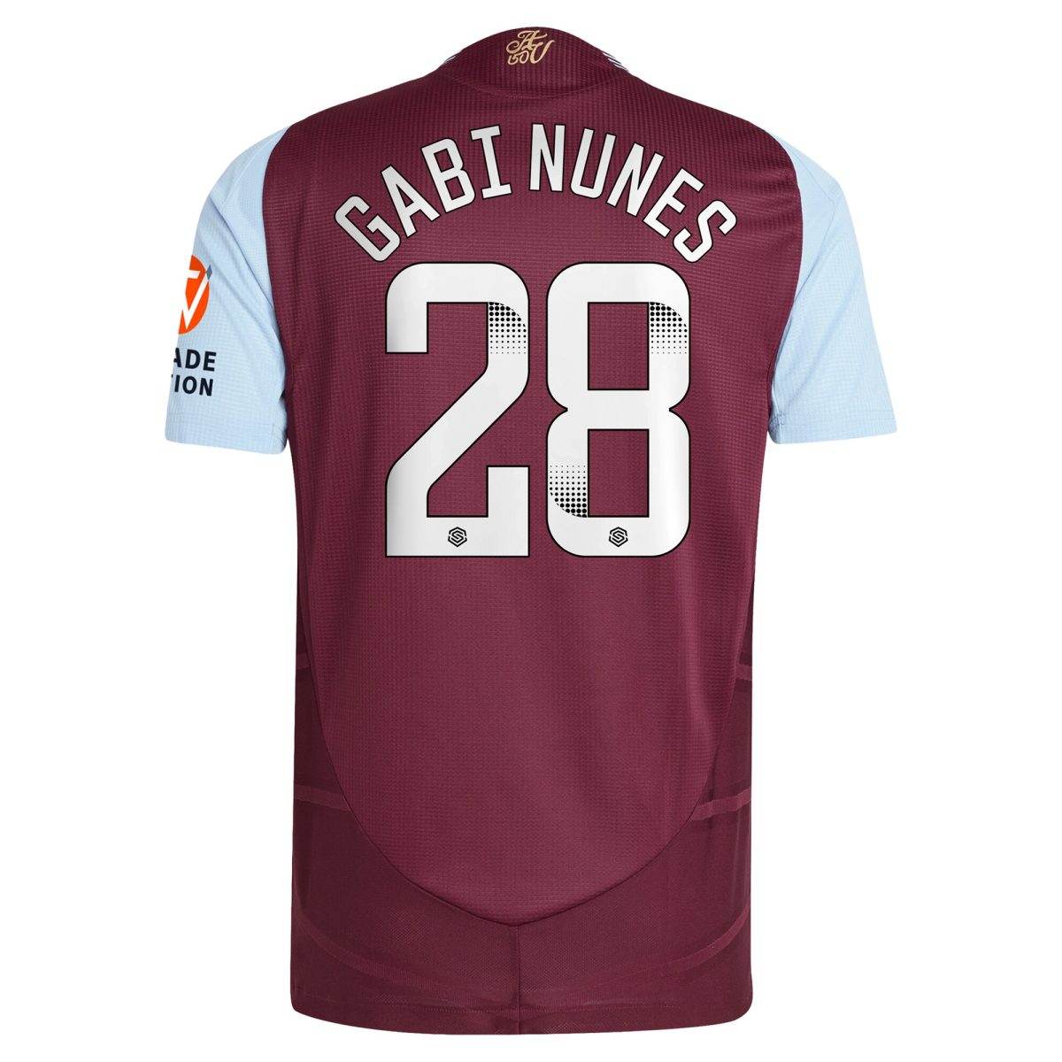 aston villa wsl adidas home authentic shirt 2024-25 with gabi nunes 28 printing Collection | Authentic Aston Villa Shirts