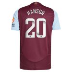 aston villa wsl adidas home authentic shirt 2024-25 with hanson 20 printing Collection | Authentic Aston Villa Shirts