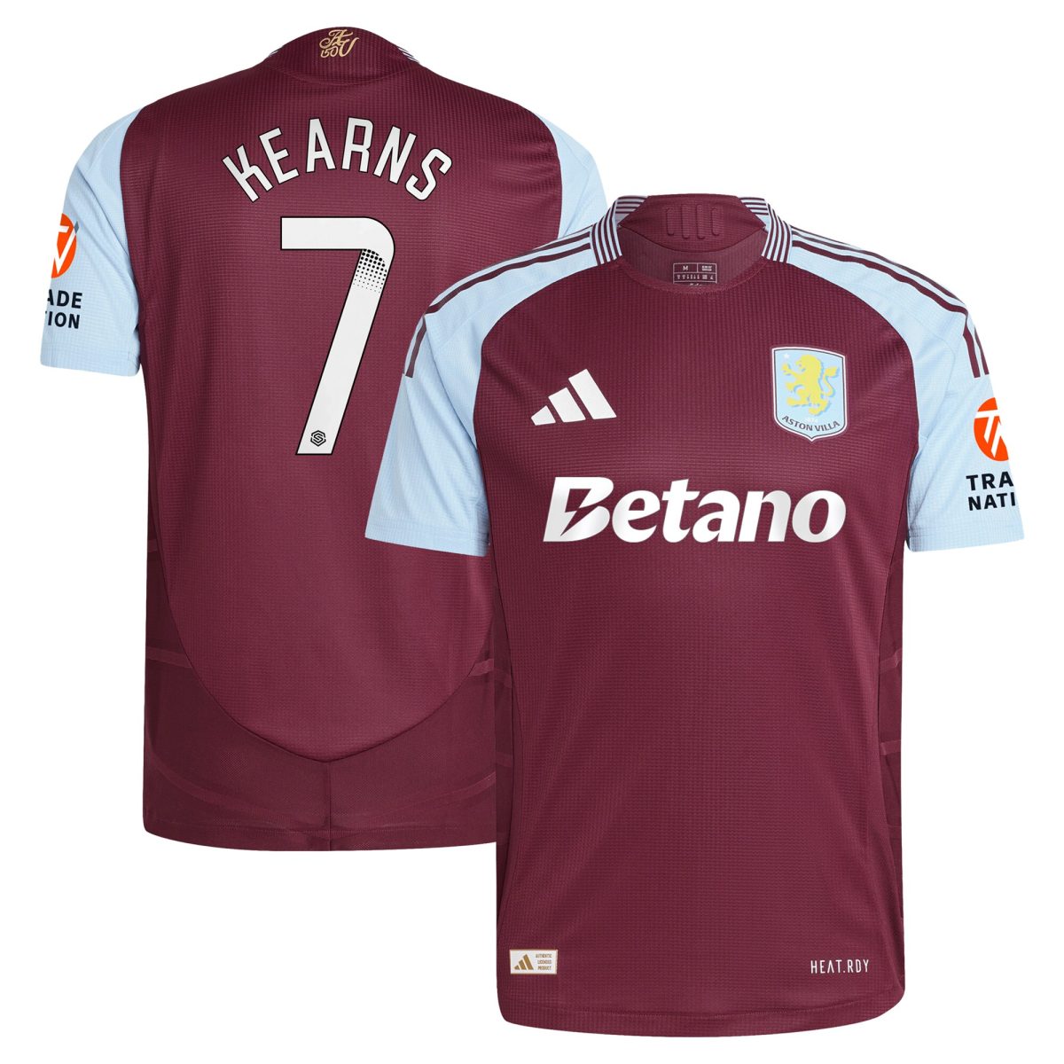 aston villa wsl adidas home authentic shirt 2024-25 with kearns 7 printing Collection | Authentic Aston Villa Shirts