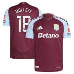 aston villa wsl adidas home authentic shirt 2024-25 with mullett 18 printing Collection | Authentic Aston Villa Shirts