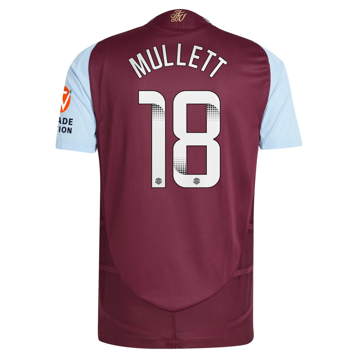 aston villa wsl adidas home authentic shirt 2024-25 with mullett 18 printing Collection | Authentic Aston Villa Shirts
