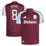 aston villa wsl adidas home authentic shirt 2024-25 with nobbs 8 printing Collection | Authentic Aston Villa Shirts