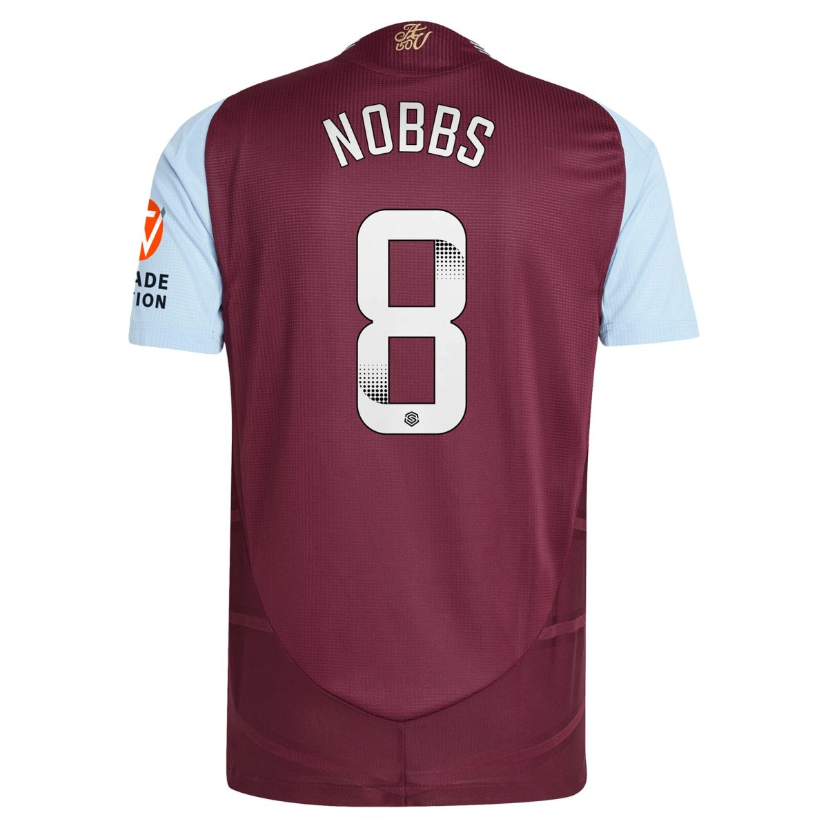aston villa wsl adidas home authentic shirt 2024-25 with nobbs 8 printing Collection | Authentic Aston Villa Shirts