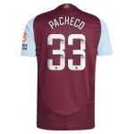 aston villa wsl adidas home authentic shirt 2024-25 with pacheco 33 printing Collection | Authentic Aston Villa Shirts