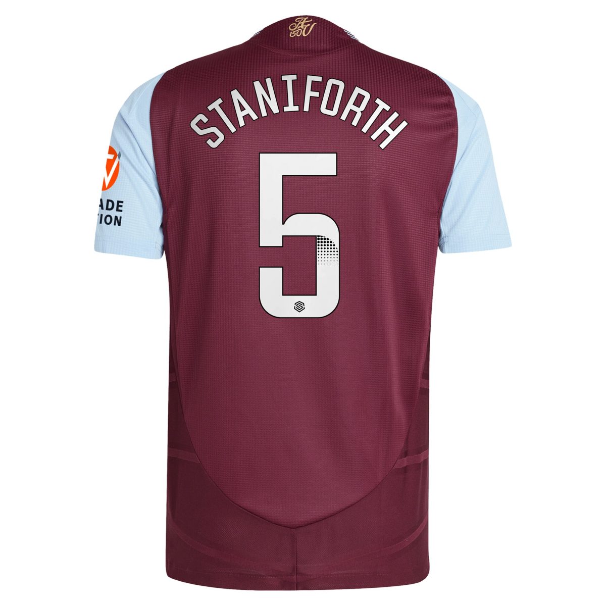 aston villa wsl adidas home authentic shirt 2024-25 with staniforth 5 printing Collection | Authentic Aston Villa Shirts