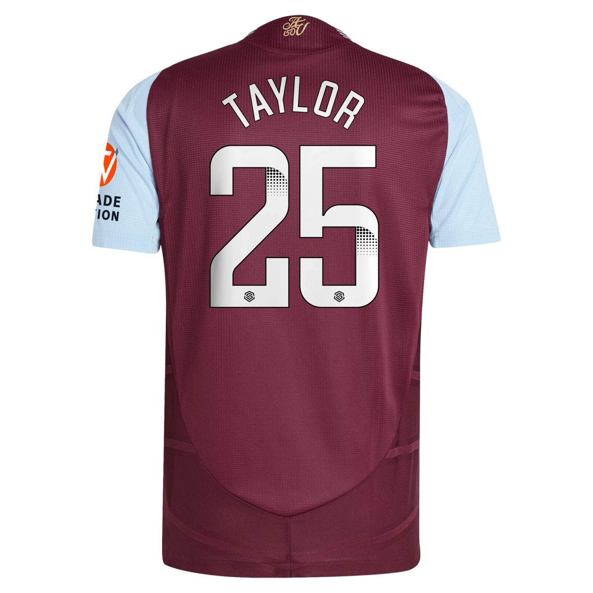 aston villa wsl adidas home authentic shirt 2024-25 with taylor 25 printing Collection | Authentic Aston Villa Shirts