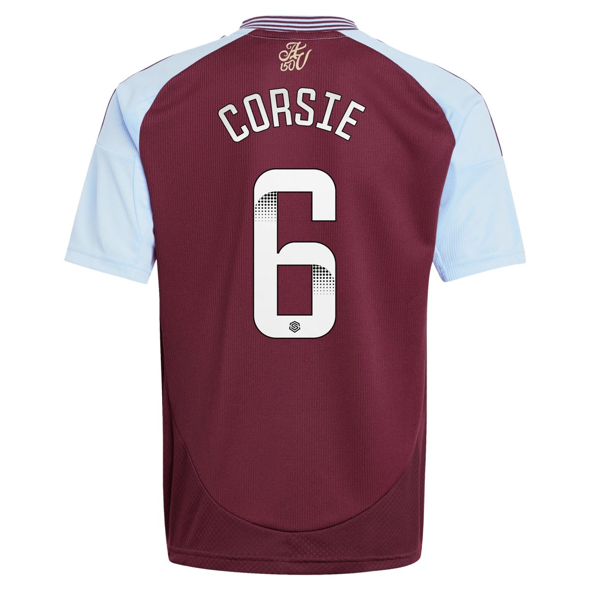 aston villa wsl adidas home shirt 2024-25 – kids with corsie 6 printing Collection | Authentic Aston Villa Shirts