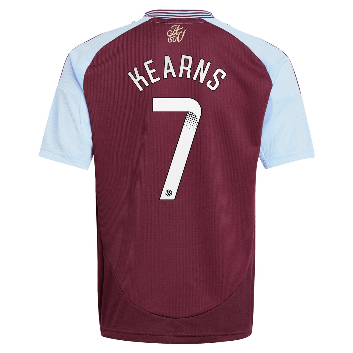 aston villa wsl adidas home shirt 2024-25 – kids with kearns 7 printing Collection | Authentic Aston Villa Shirts