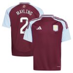 aston villa wsl adidas home shirt 2024-25 – kids with mayling 2 printing Collection | Authentic Aston Villa Shirts