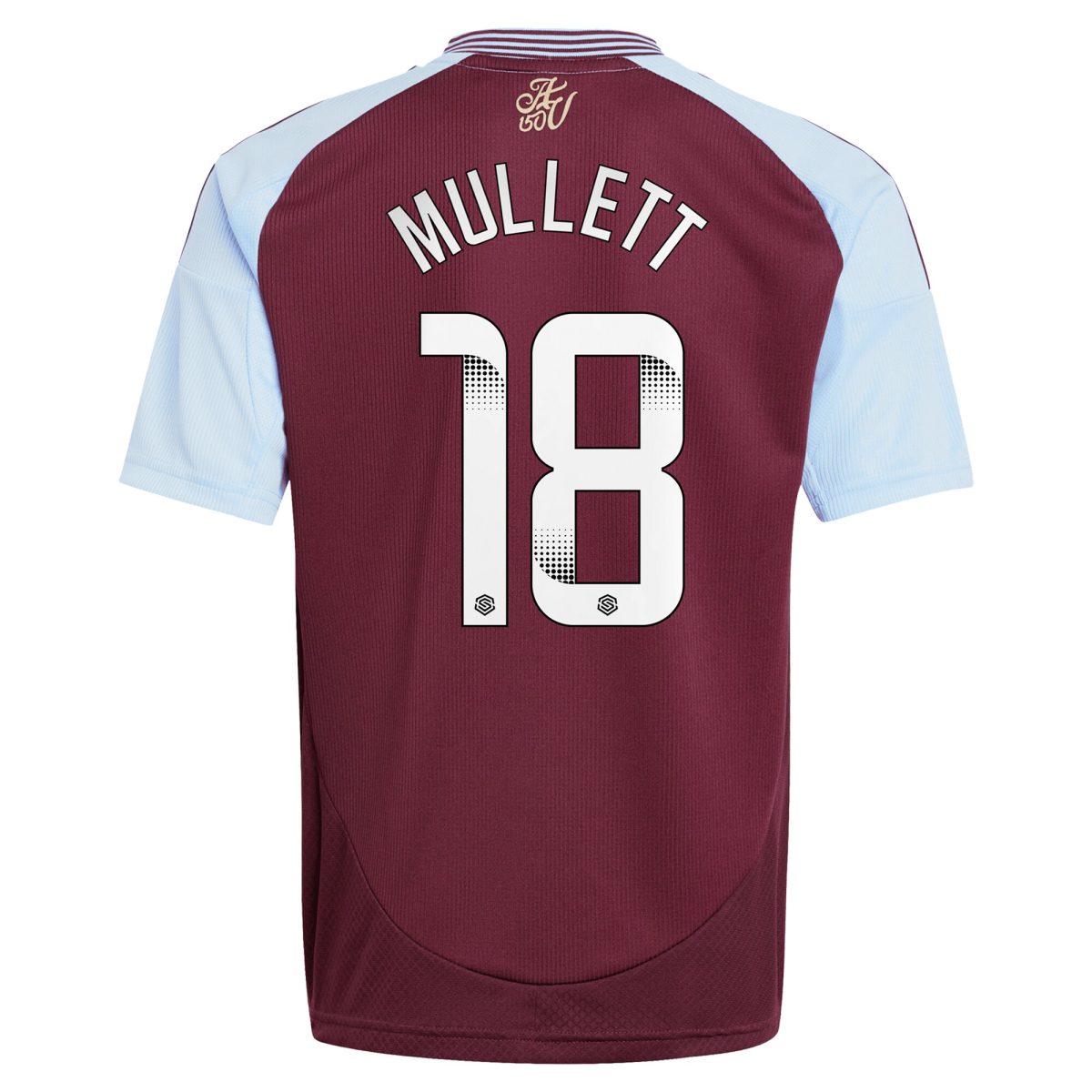 aston villa wsl adidas home shirt 2024-25 – kids with mullett 18 printing Collection | Authentic Aston Villa Shirts