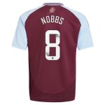 aston villa wsl adidas home shirt 2024-25 – kids with nobbs 8 printing Collection | Authentic Aston Villa Shirts