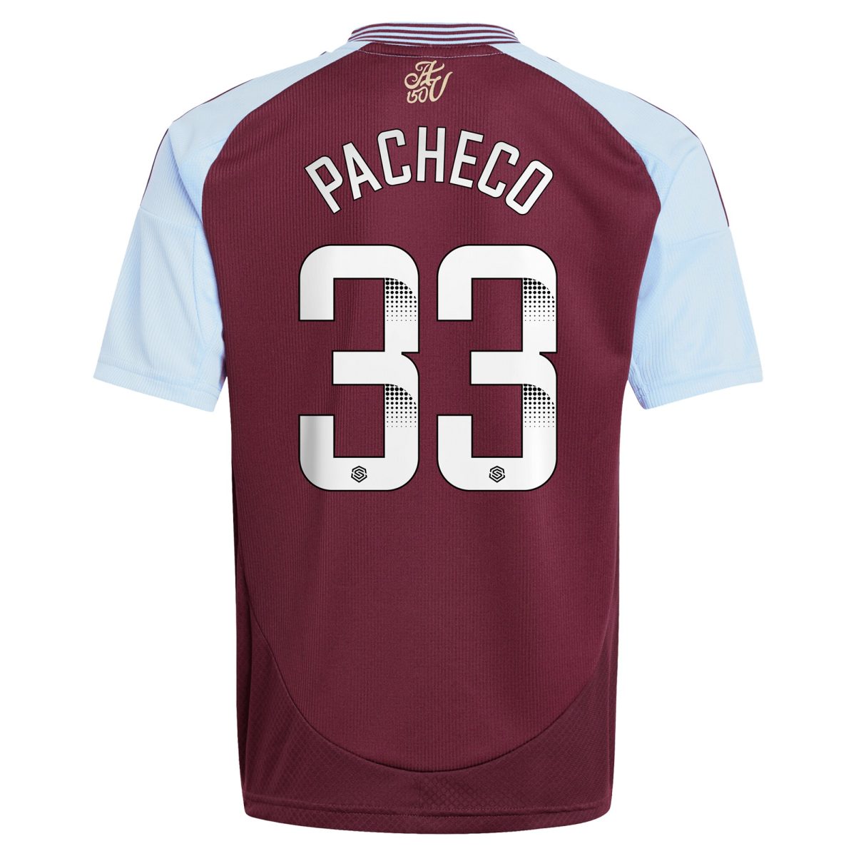aston villa wsl adidas home shirt 2024-25 – kids with pacheco 33 printing Collection | Authentic Aston Villa Shirts
