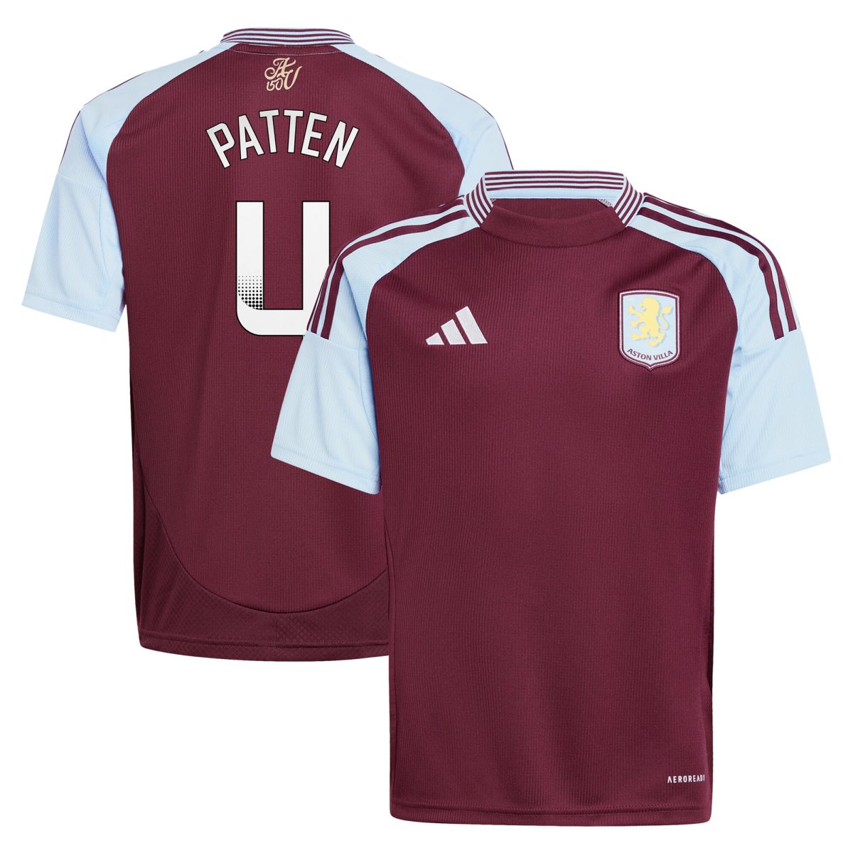 aston villa wsl adidas home shirt 2024-25 – kids with patten 4 printing Collection | Authentic Aston Villa Shirts