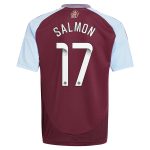 aston villa wsl adidas home shirt 2024-25 – kids with salmon 17 printing Collection | Authentic Aston Villa Shirts