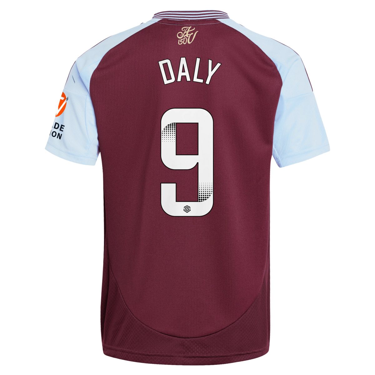 aston villa wsl adidas home shirt 2024-25 with daly 9 printing Collection | Authentic Aston Villa Shirts