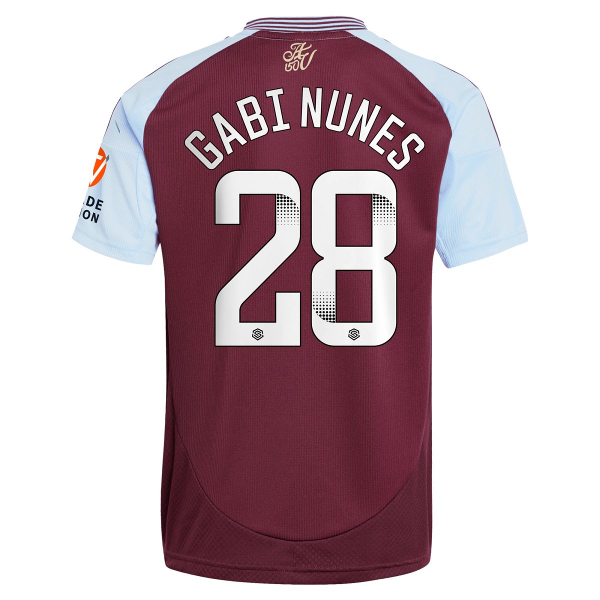 aston villa wsl adidas home shirt 2024-25 with gabi nunes 28 printing Collection | Authentic Aston Villa Shirts