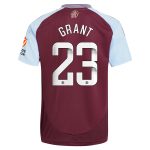 aston villa wsl adidas home shirt 2024-25 with grant 23 printing Collection | Authentic Aston Villa Shirts