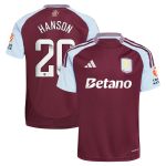 aston villa wsl adidas home shirt 2024-25 with hanson 20 printing Collection | Authentic Aston Villa Shirts